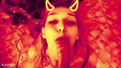 Şeytani hottie həqiqətən yaxşı sikilir və götünə cum olur